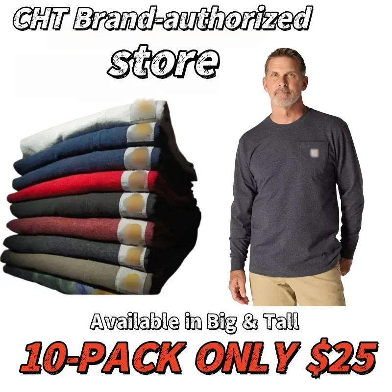 CHT Men's K87&K126 Workwear Loose Fit Heavyweight Short-Sleeve Pocket T-Shirt