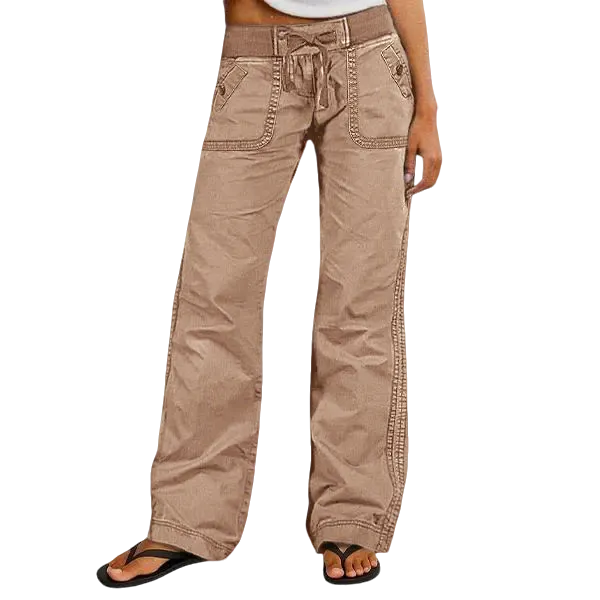 Women's High Stretch Mid Rise Straight Pants