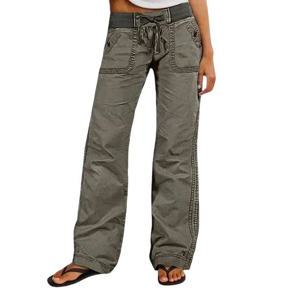 Women's High Stretch Mid Rise Straight Pants