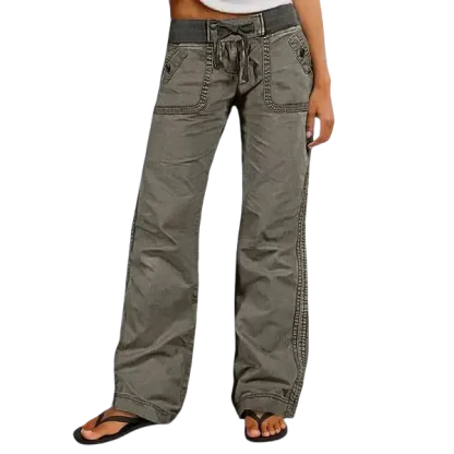 Women's High Stretch Mid Rise Straight Pants
