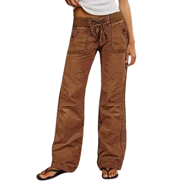 Women's High Stretch Mid Rise Straight Pants
