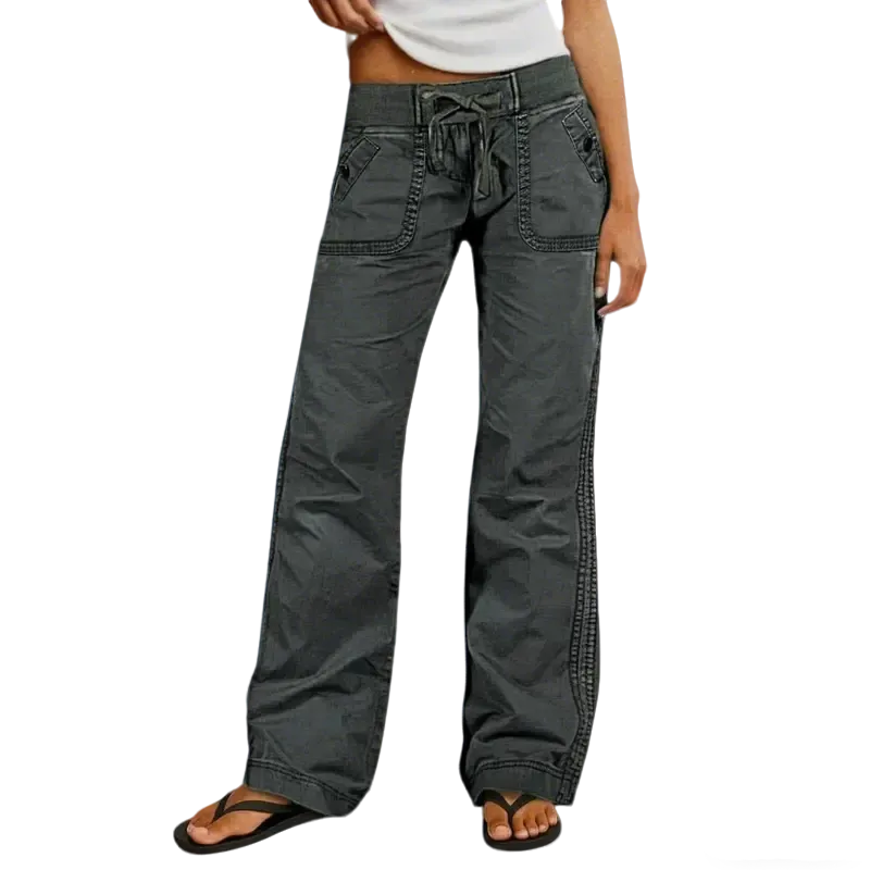 Women's High Stretch Mid Rise Straight Pants