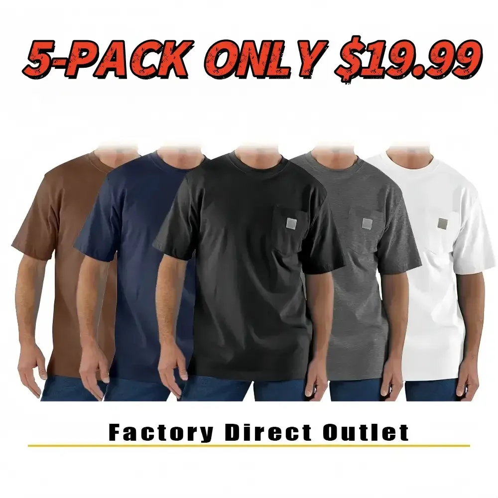 CHT Men's K87&K126 Workwear Loose Fit Heavyweight Short-Sleeve Pocket T-Shirt