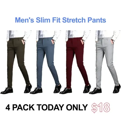 Men's Slim Fit Stretch Dress Pants