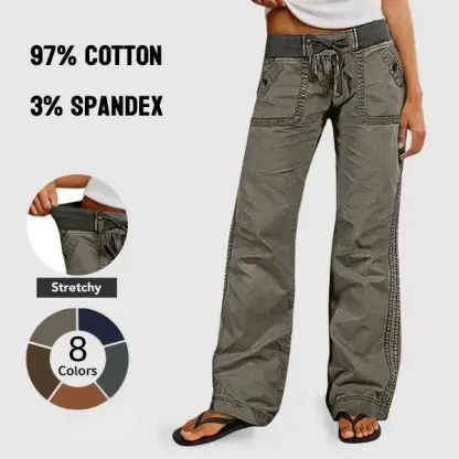 Women's High Stretch Mid Rise Straight Pants