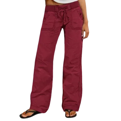 Women's High Stretch Mid Rise Straight Pants
