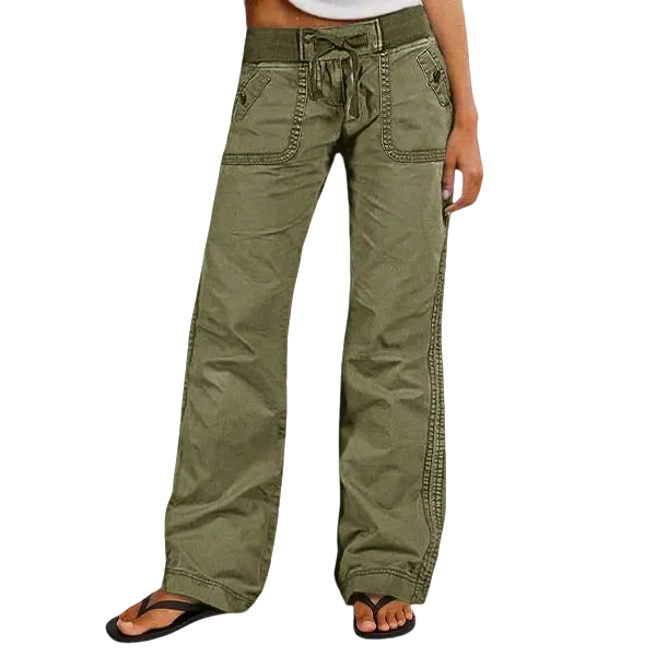 Women's High Stretch Mid Rise Straight Pants