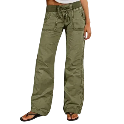 Women's High Stretch Mid Rise Straight Pants