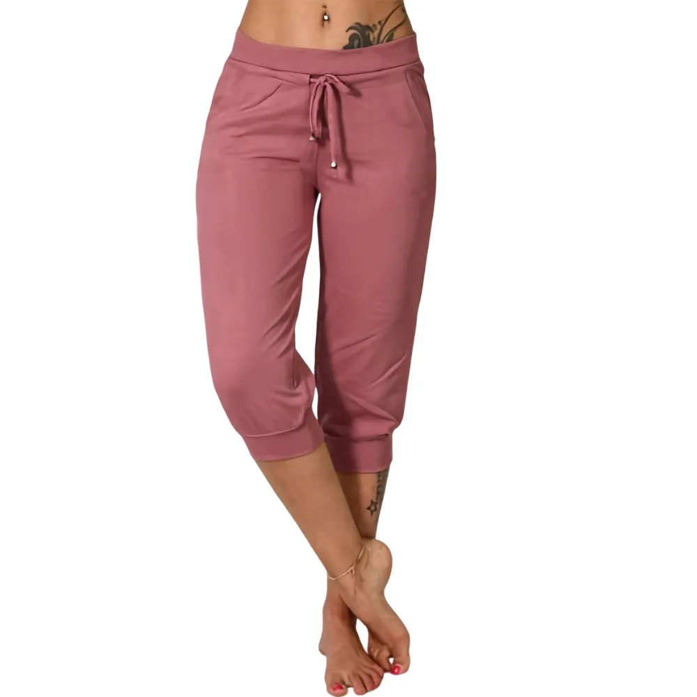 ⚡️Factory wholesale promotion⚡️ Women's Solid-Color Drawstring Waist Cropped Pants