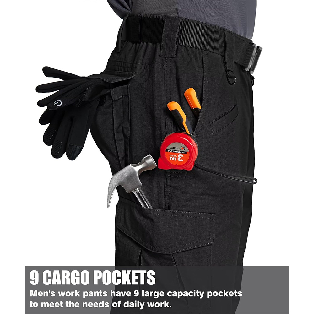 Men's Ripstop Cargo Pants,Ripstop Water-Resistant Hiking Work Pants