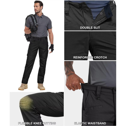 Men's Ripstop Cargo Pants,Ripstop Water-Resistant Hiking Work Pants