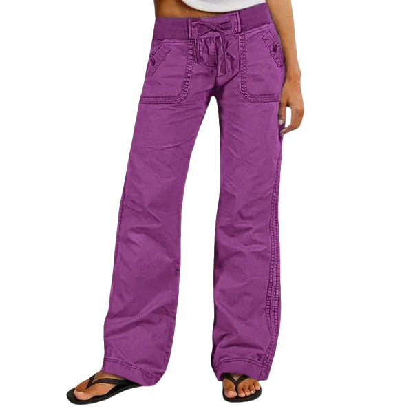 Women's High Stretch Mid Rise Straight Pants