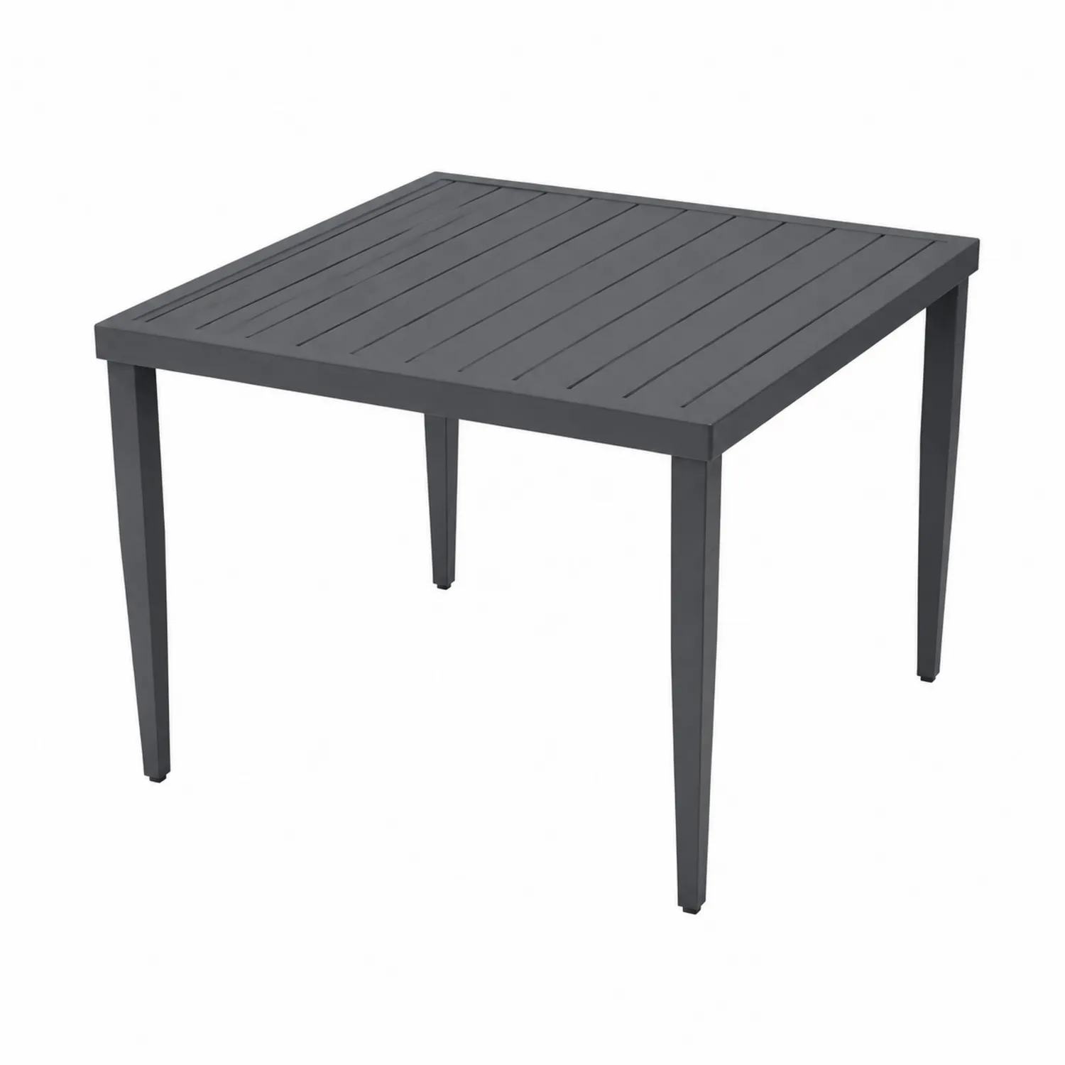 Tavolo quadrato in alluminio grigio