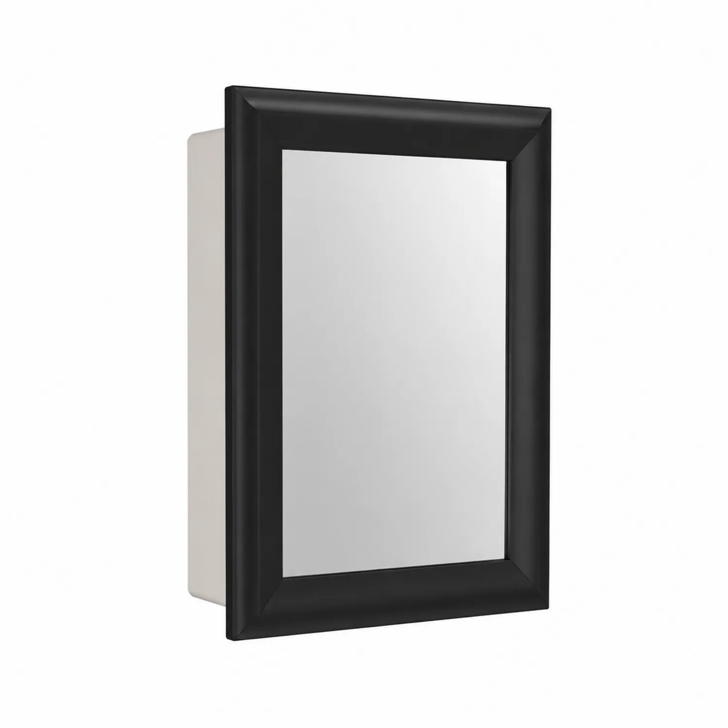 Specchiera rettangolare nera in vetro temperato e legno