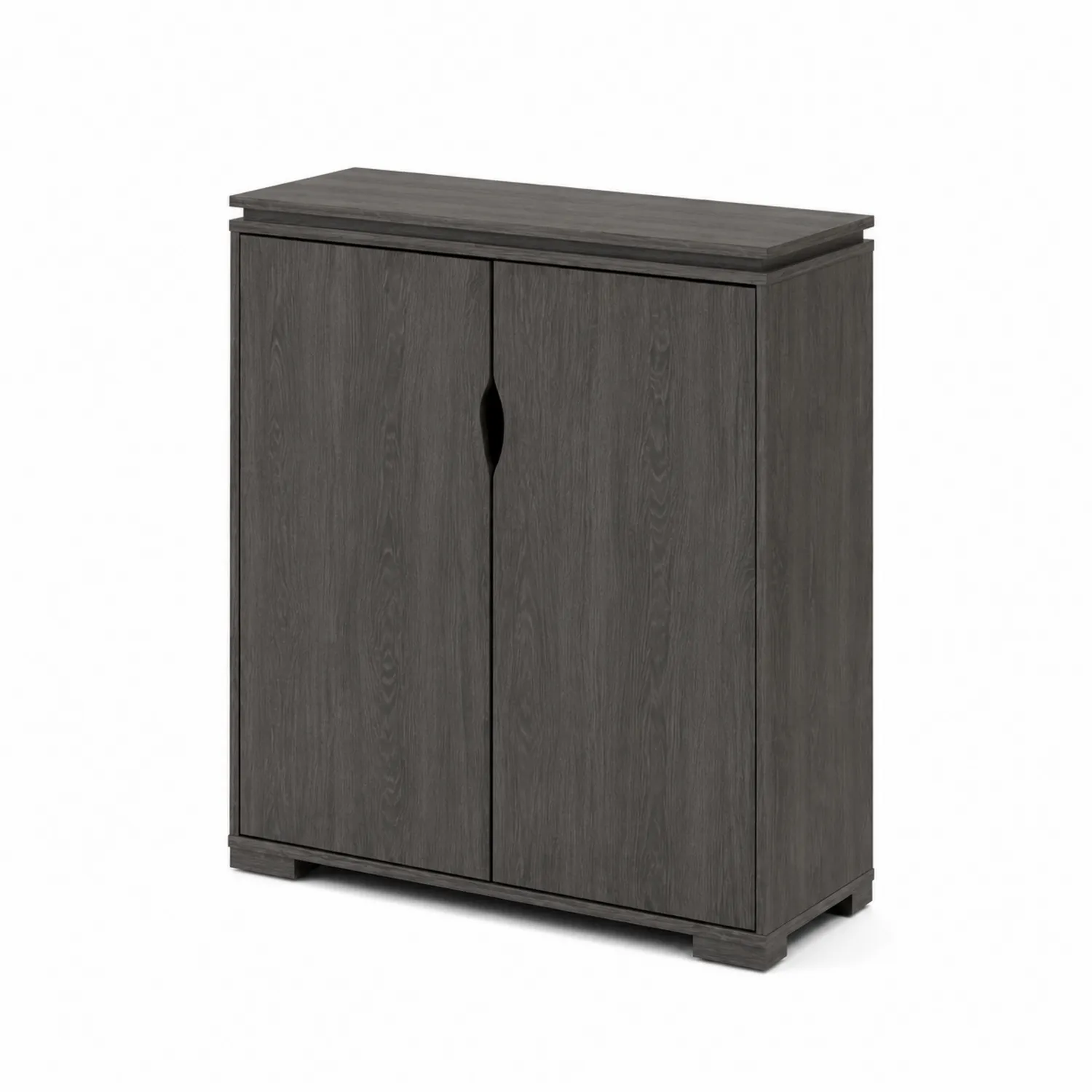Credenza rettangolare in legno grigio 80x40x90 cm