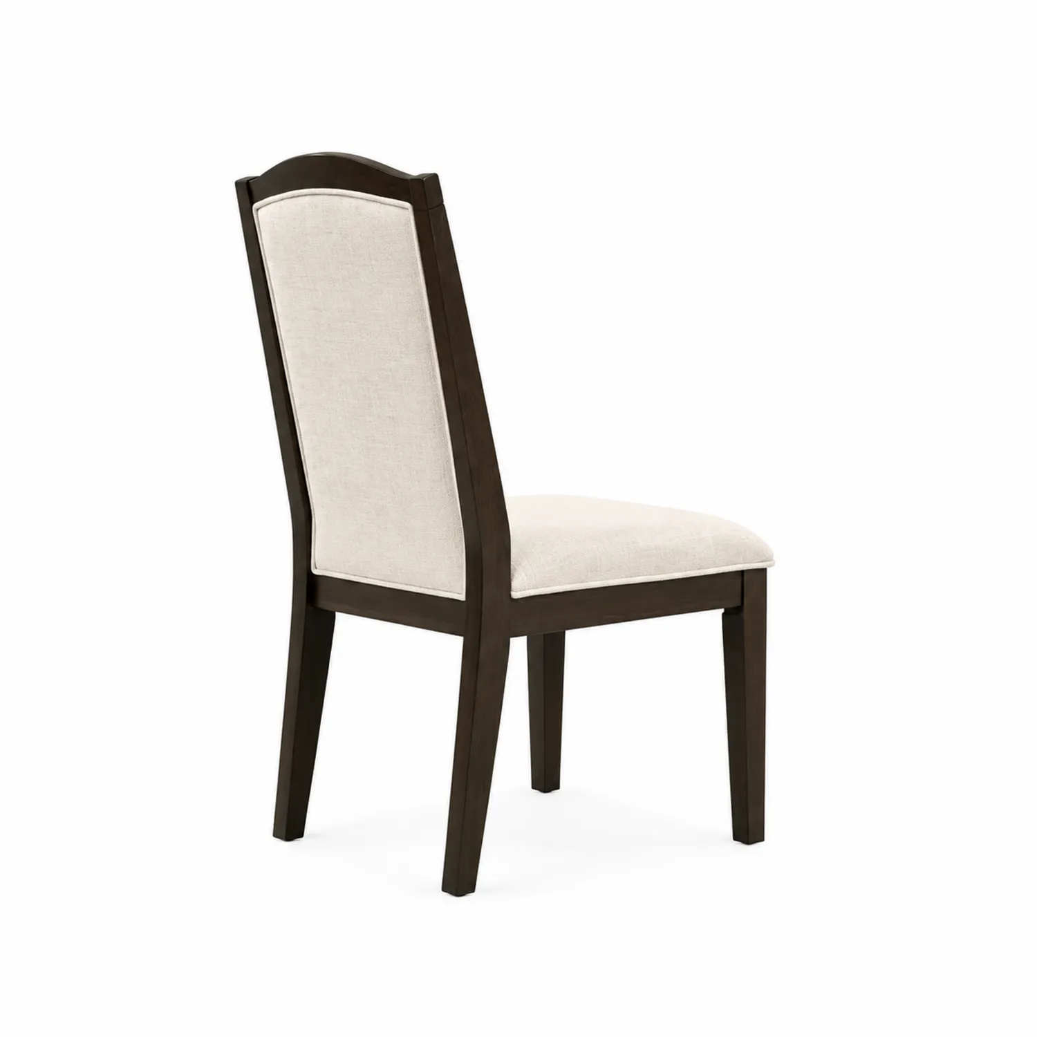 Sedia da Pranzo in Legno e Tessuto Beige