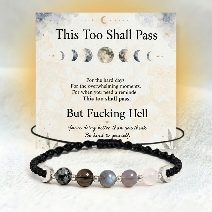 This Too Shall Pass Moon Phases Bracelet