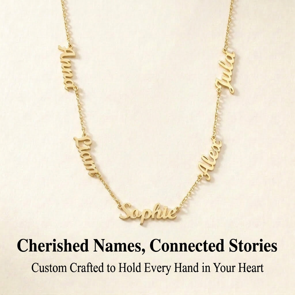 Personalized Multi Name Family Necklace