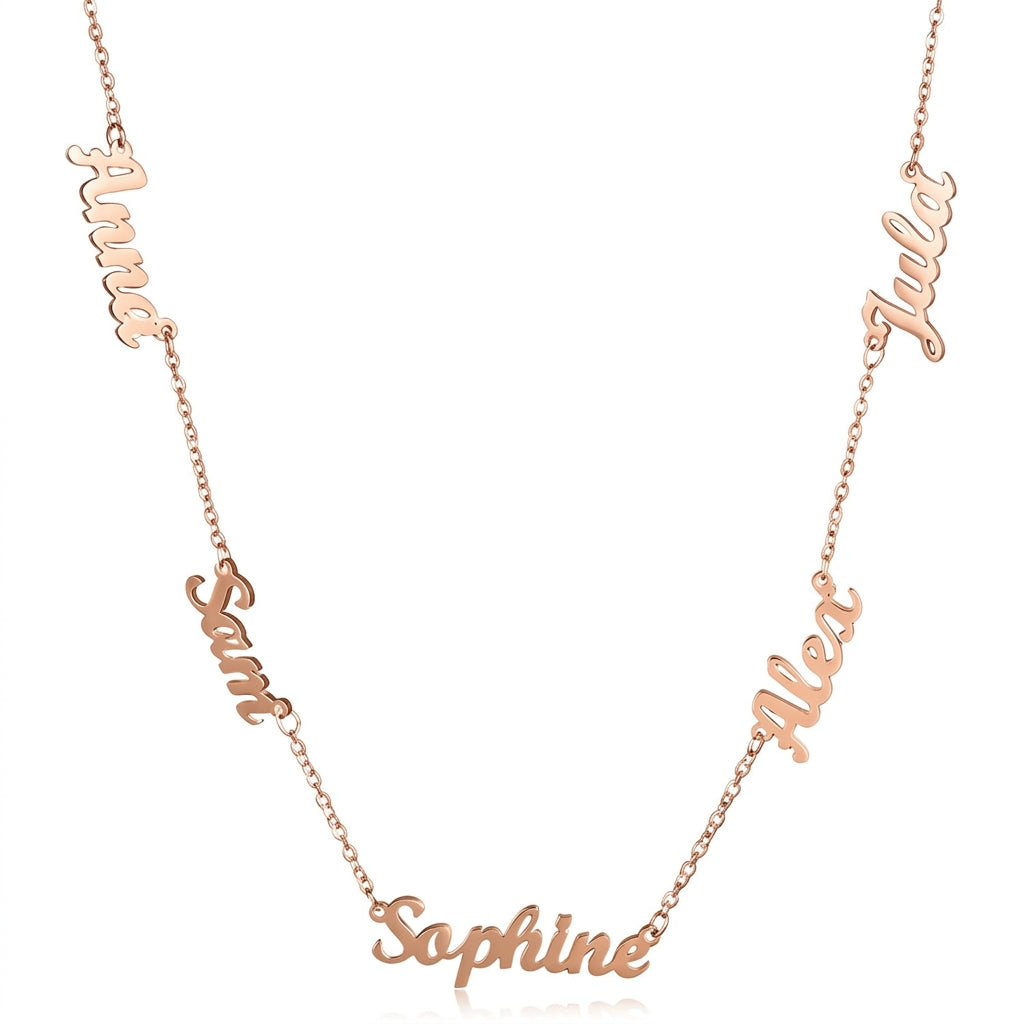 Personalized Multi Name Family Necklace