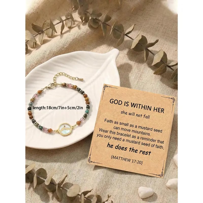 ✝️Mustard Seed Faith Bracelet - Matthew 17:20 Inspirational Christian Bracelet