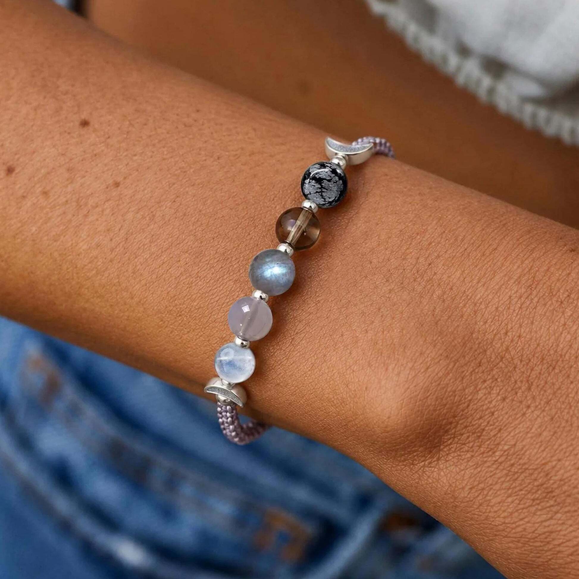 Moon Phases Crystal Healing Bracelet
