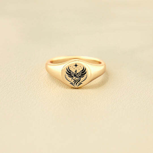 RISE FROM ASHES PHOENIX SIGNET RING