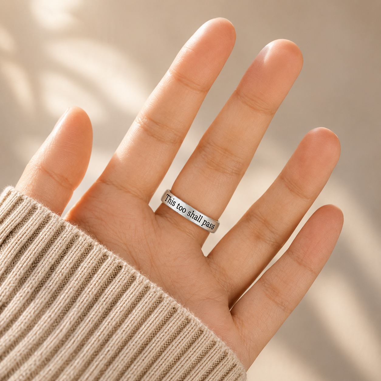 This Too Shall Pass Secret Message Ring