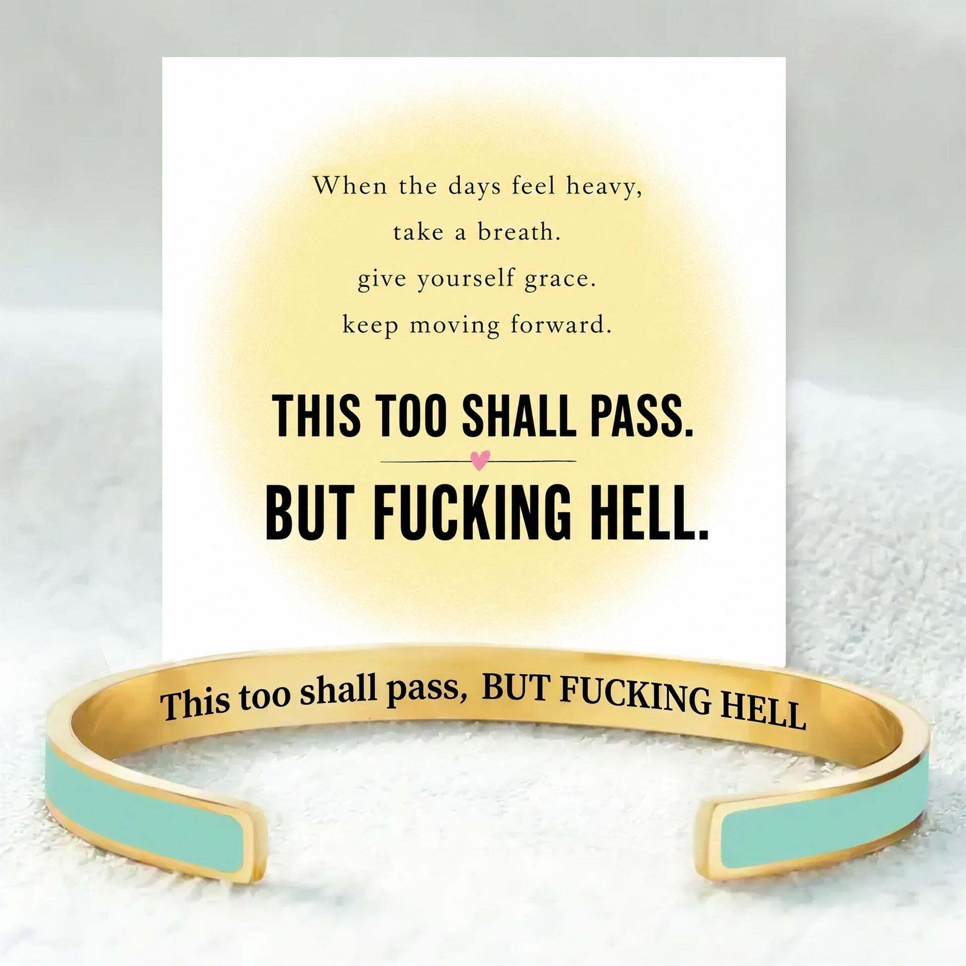 This Too Shall Pass Color Cuff Bracelet