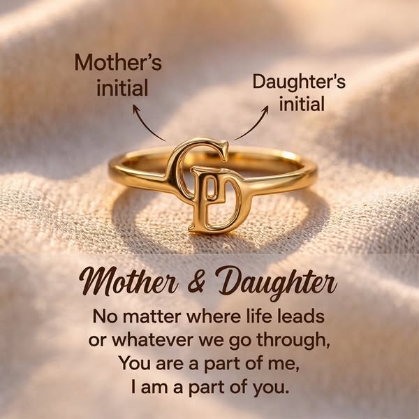 Mother & Daughter Custom Initial Ring