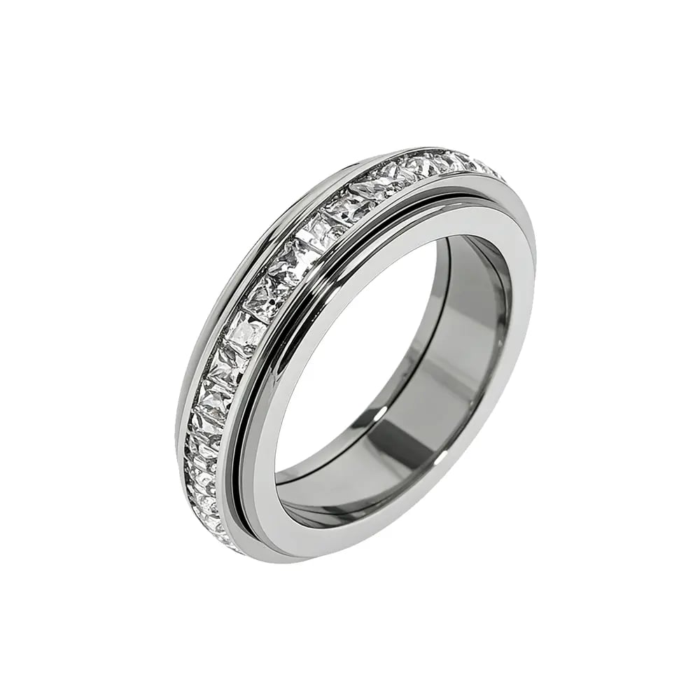 ⏰Limited Stock 49% OFF - 🎀✨Anti-Anxiety Titanium Steel Spinner Ring for Men & Women