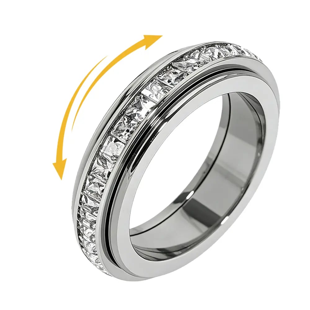 ⏰Limited Stock 49% OFF - 🎀✨Anti-Anxiety Titanium Steel Spinner Ring for Men & Women