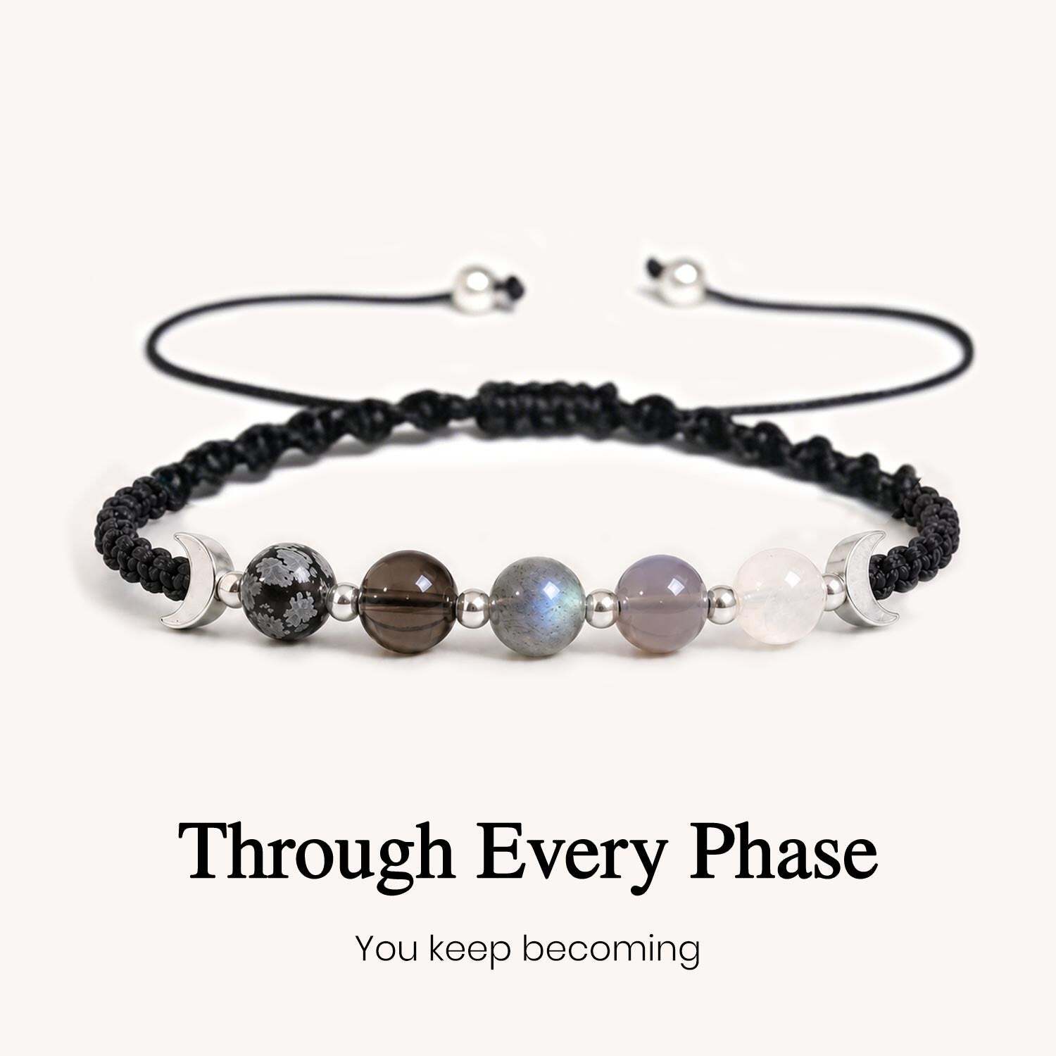 Moon Phases Crystal Healing Bracelet