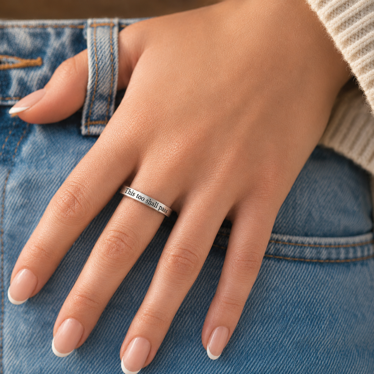 This Too Shall Pass Secret Message Ring