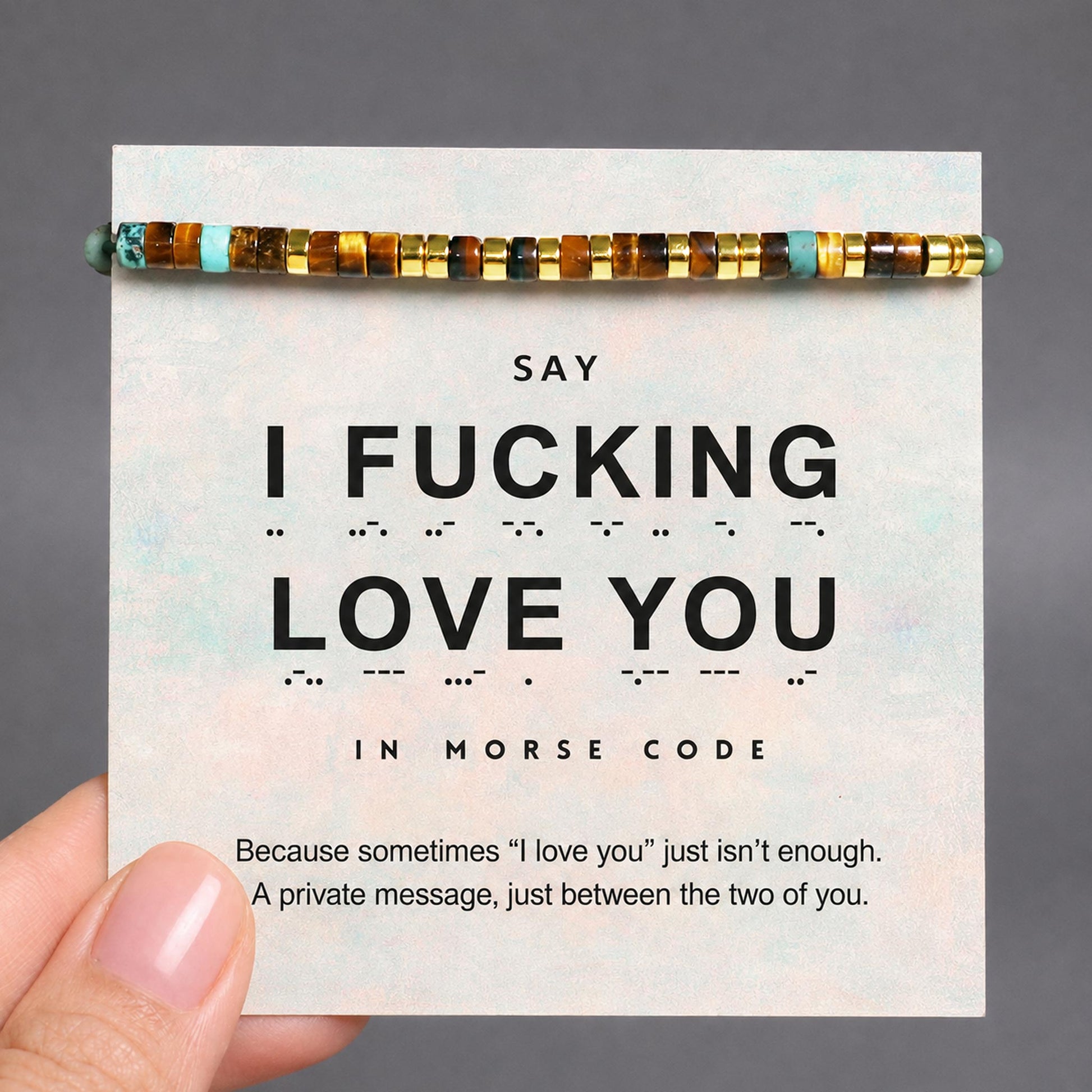 I Fucking Love You Morse Code Bracelet