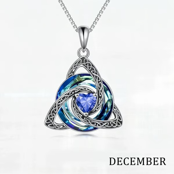 Birthstone Celtic Knot Necklace for Women