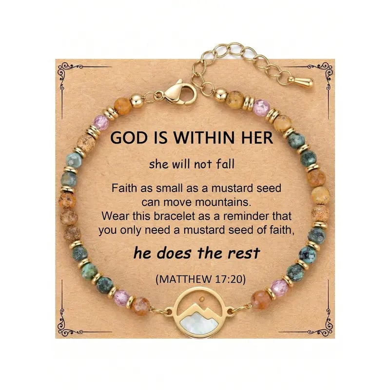 ✝️Mustard Seed Faith Bracelet - Matthew 17:20 Inspirational Christian Bracelet