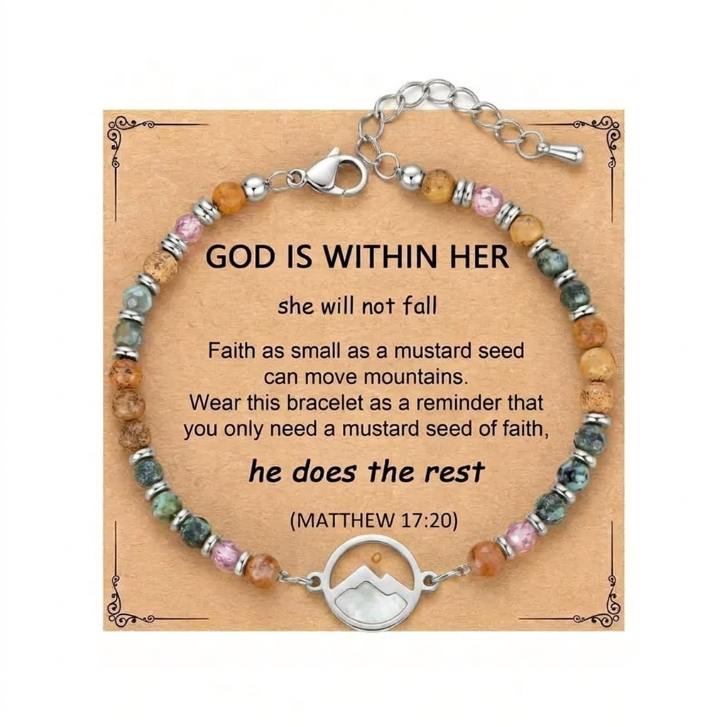✝️Mustard Seed Faith Bracelet - Matthew 17:20 Inspirational Christian Bracelet