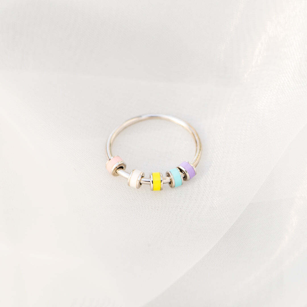 SPINNING ENAMEL FIDGET ANXIETY RING