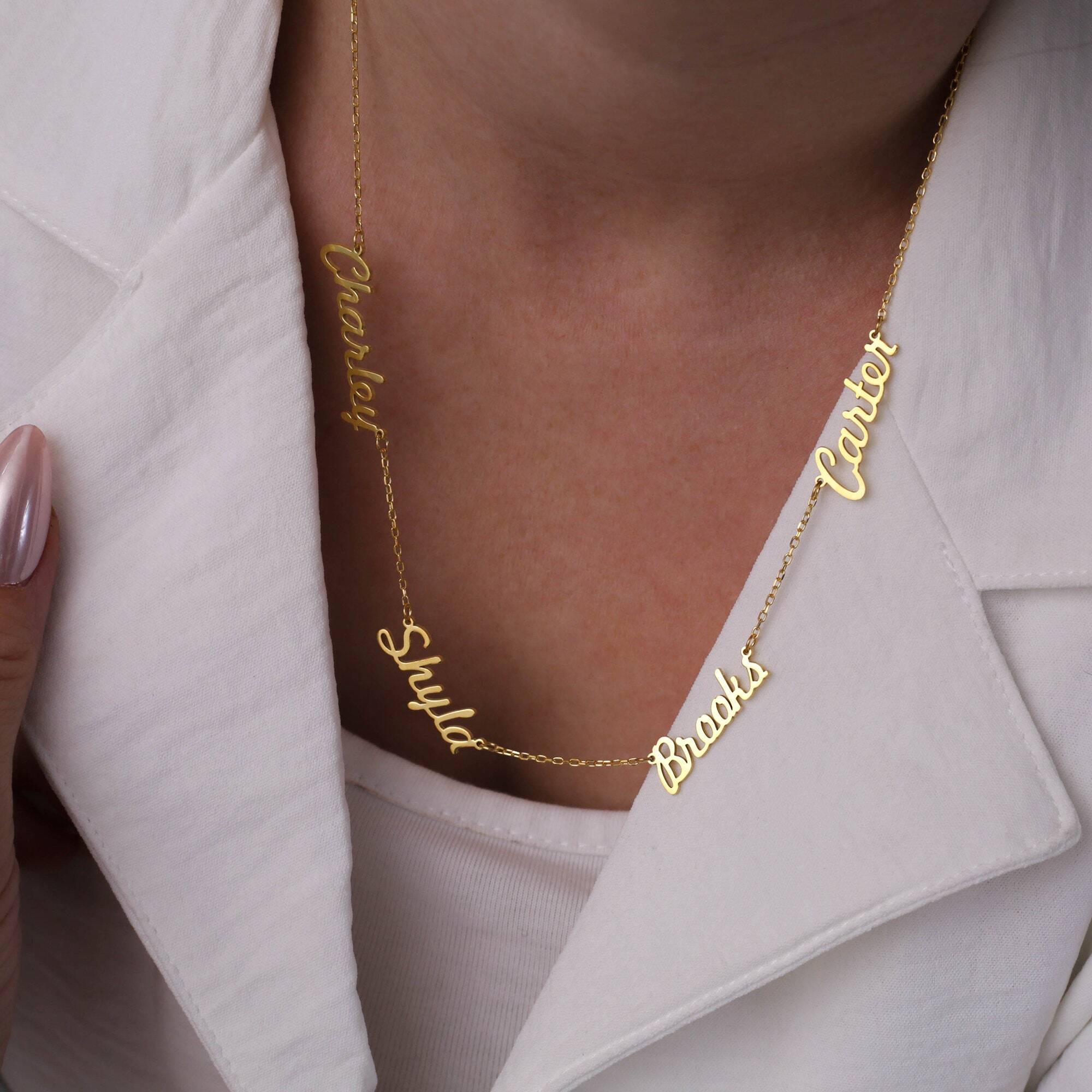 Personalized Multi Name Family Necklace