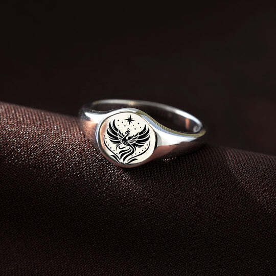 RISE FROM ASHES PHOENIX SIGNET RING