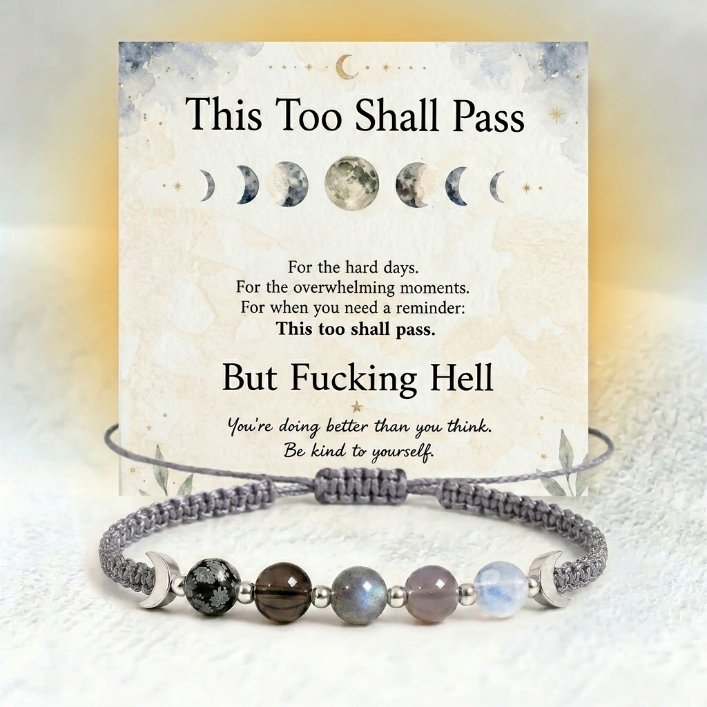 This Too Shall Pass Moon Phases Bracelet