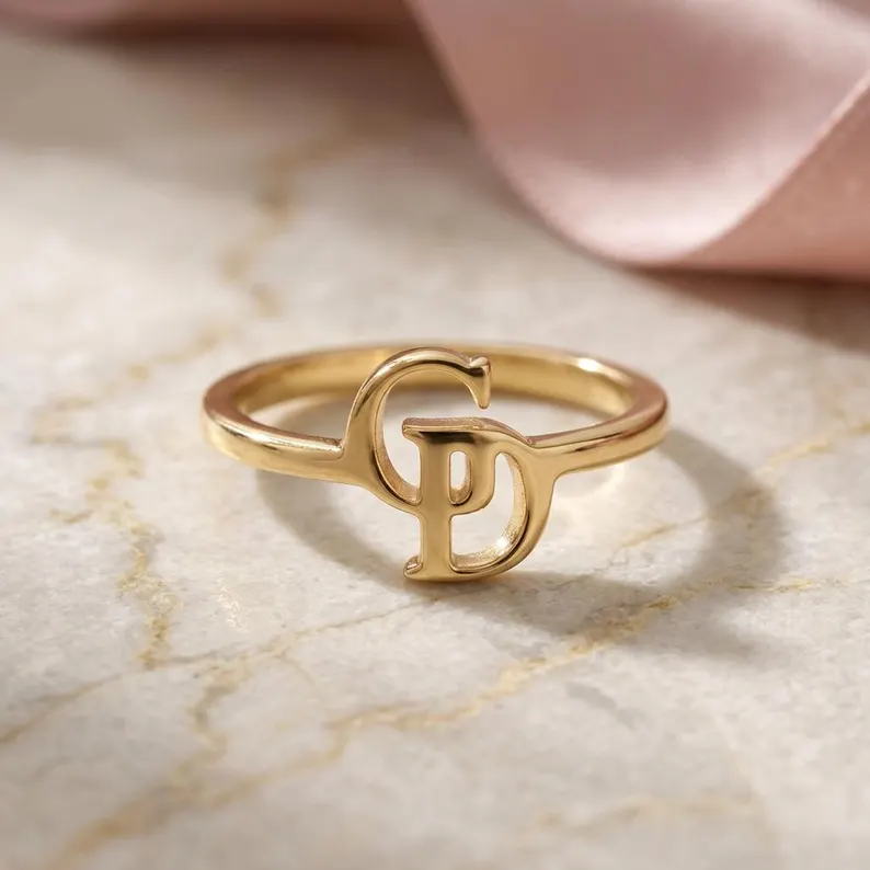 Mother & Daughter Custom Initial Ring