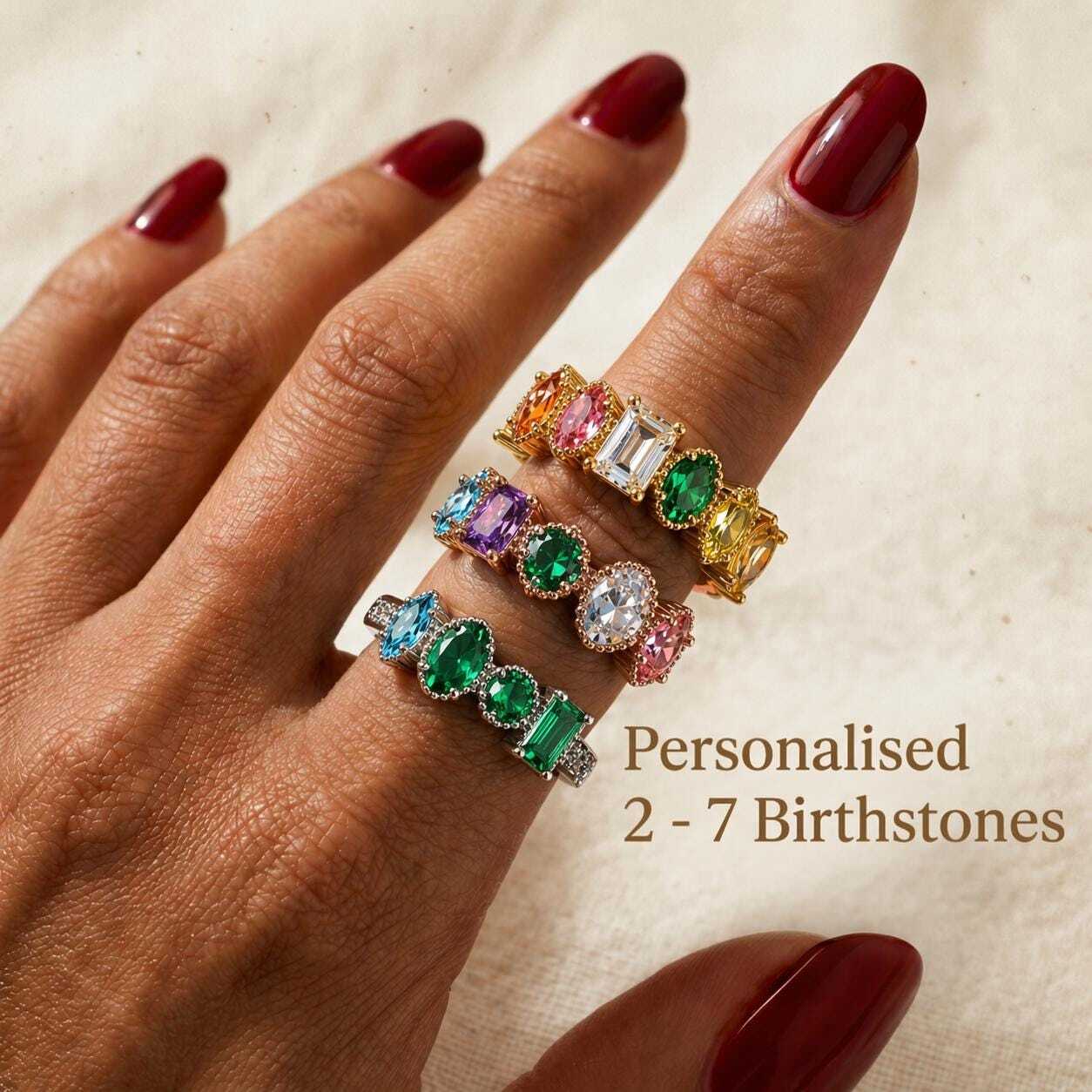 Personalized Family Birthstone Ring