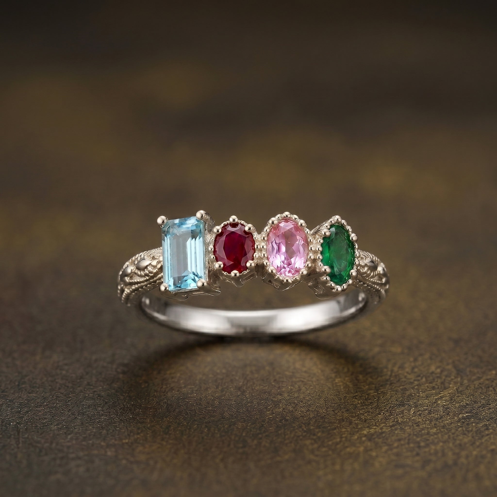 Personalized Family Birthstone Ring