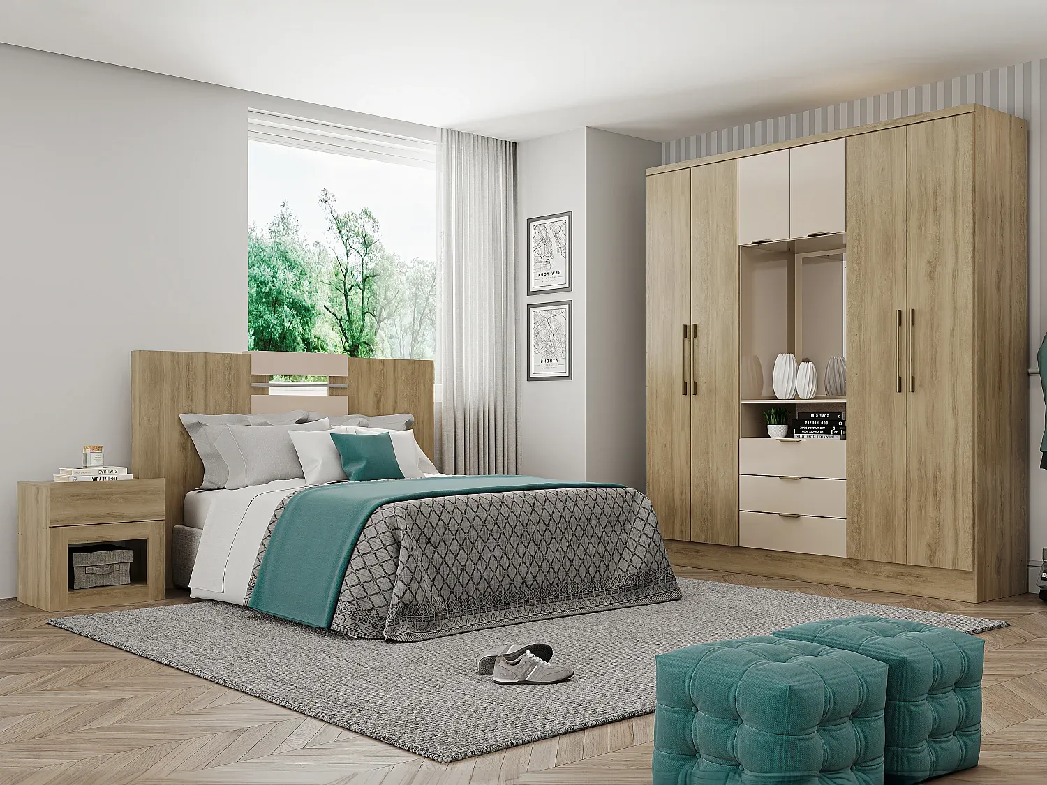 Schlafzimmer,Schlafzimmermöbel,Kleiderschrank-HOMAVIRO