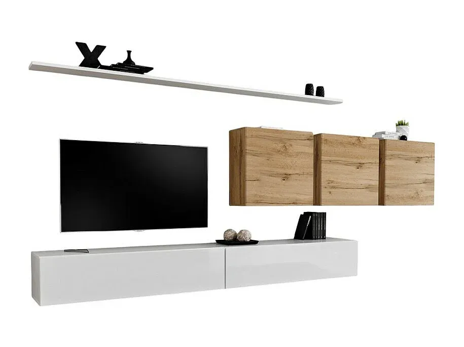 Wohnzimmer und Flur,Wohnzimmermöbel,TV-Wand-HOMAVIRO