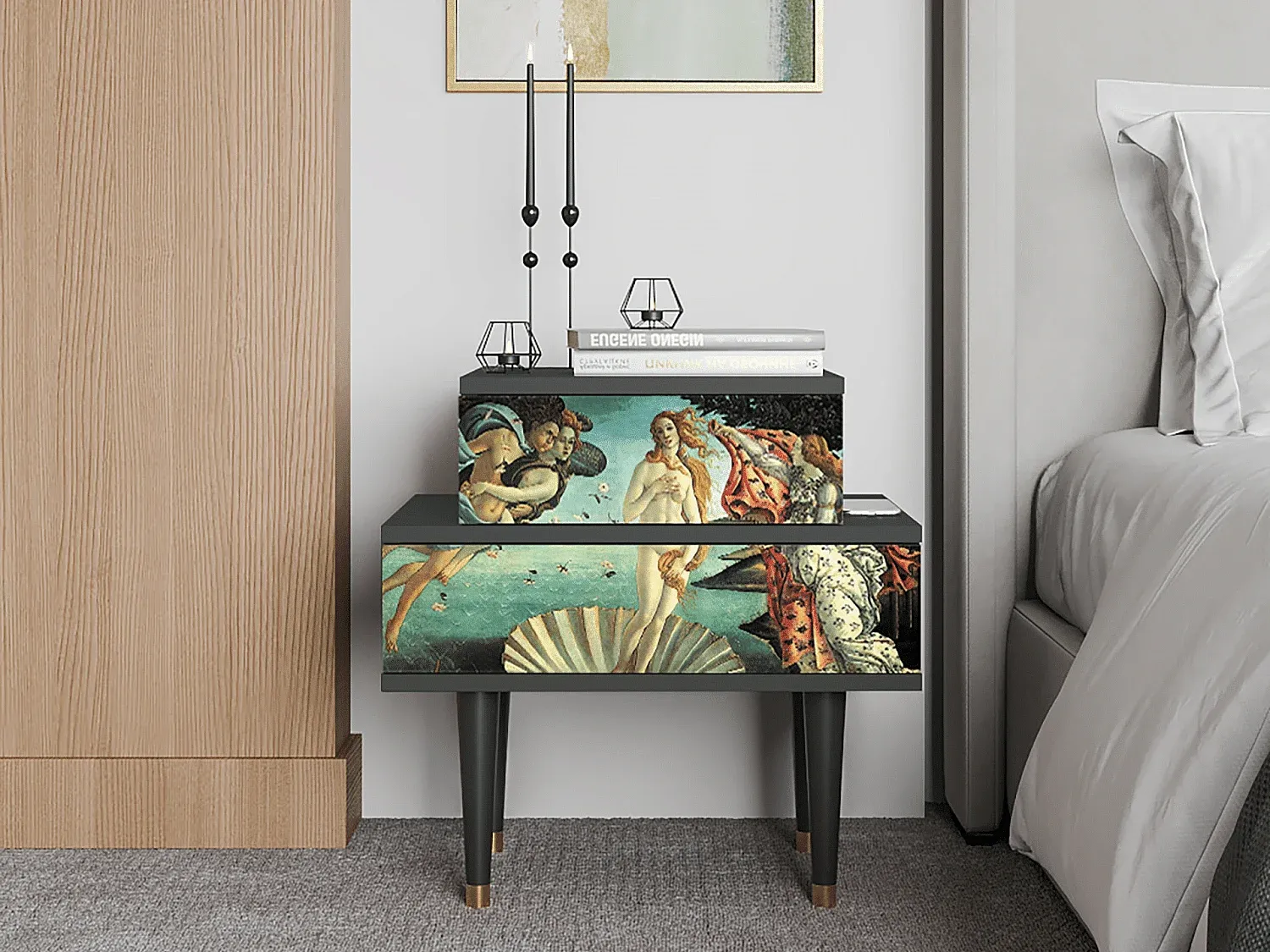 Schlafzimmer,Schlafzimmermöbel,Nachttisch-HOMAVIRO