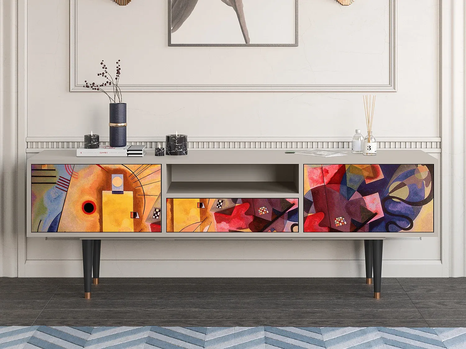 Wohnzimmer und Flur,Wohnzimmermöbel,TV-Board-HOMAVIRO