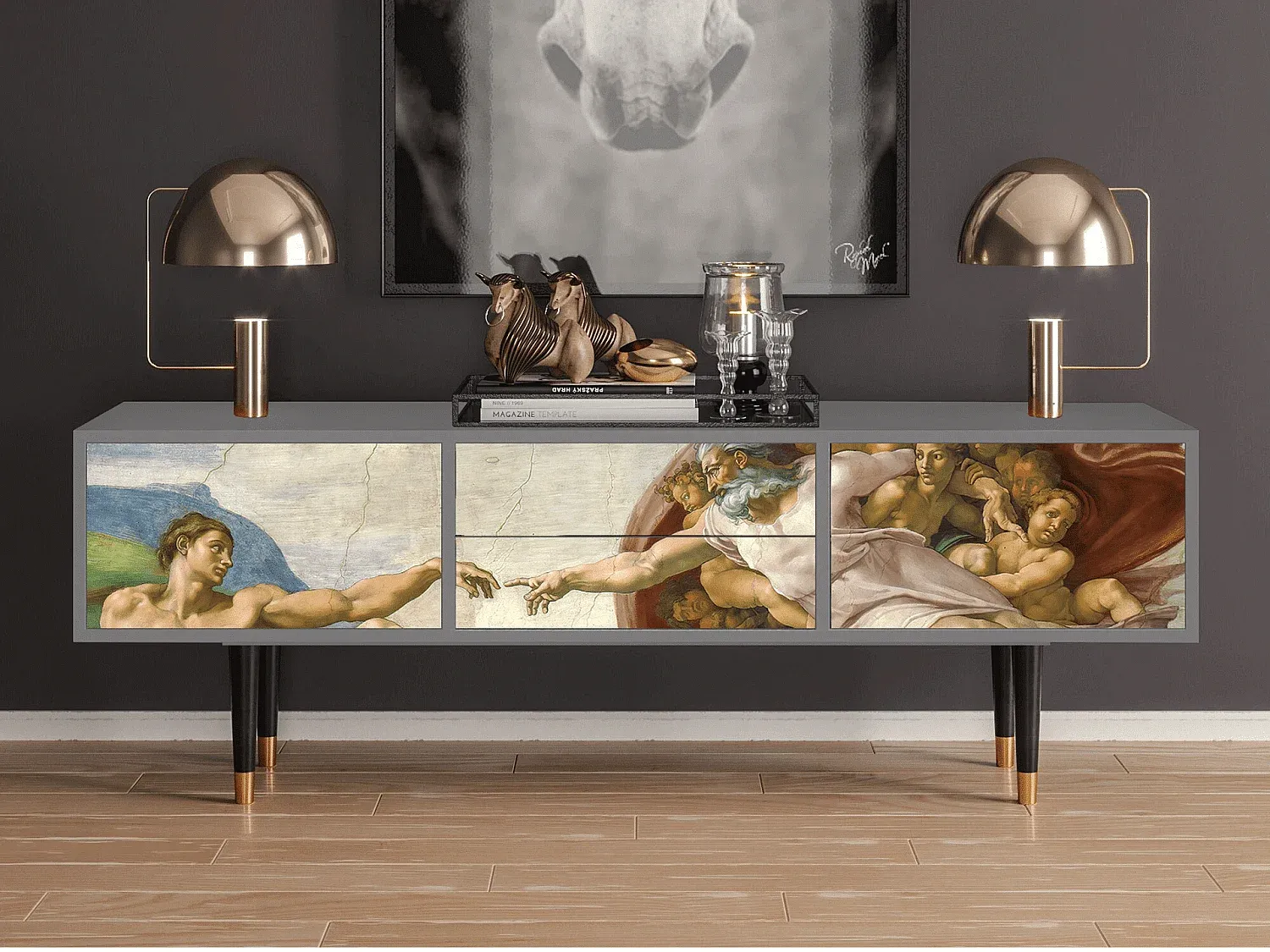 Wohnzimmer und Flur,Wohnzimmermöbel,TV-Board-HOMAVIRO