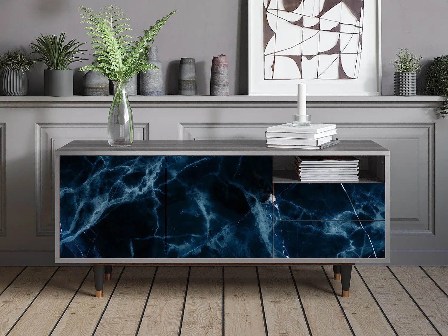 Wohnzimmer und Flur,Wohnzimmermöbel,TV-Board-HOMAVIRO